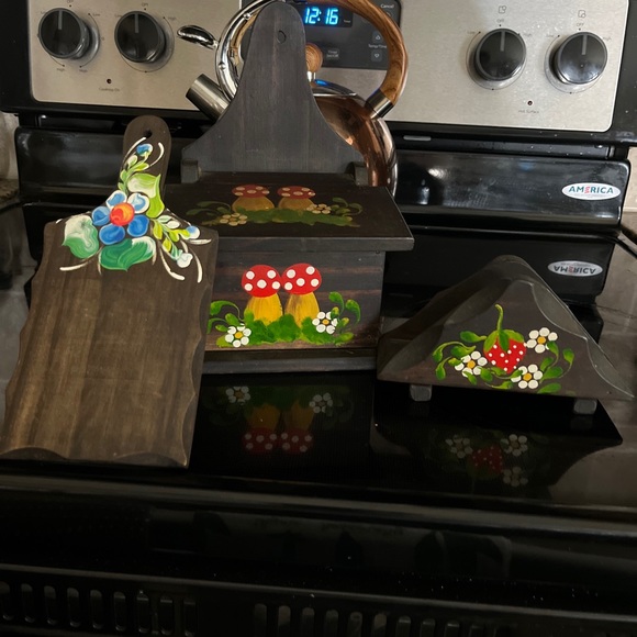 handmade Kitchen 3 Piece Wooden Cottagecore Kitchen Decor Poshmark